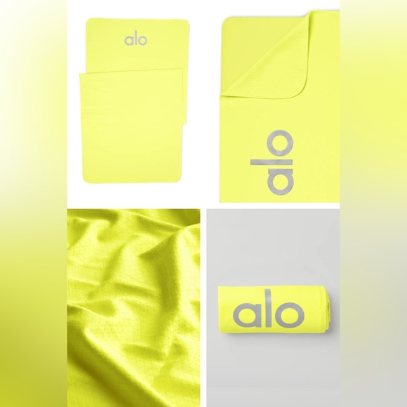Alo Yoga Warrior Mat Bundle in Highlighter - INCL Mat. Grip Towel, Block - Picture 13 of 14